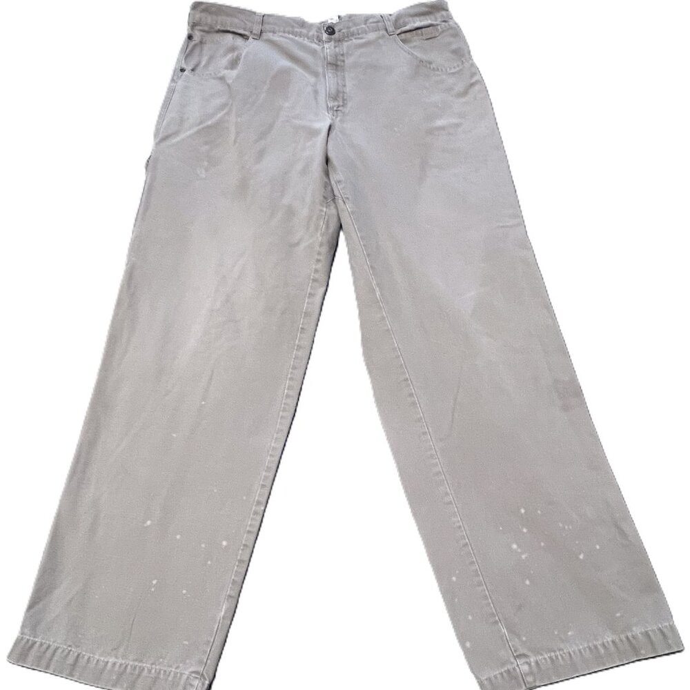 Men's Columbia Utility Pants, Khaki, size 40, Some Bleach Spots on Pant Legs